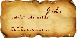 Jakó László névjegykártya