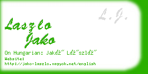 laszlo jako business card